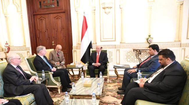 
                     الرئيس هادي يستقبل نائب مساعد وزير الخارجية الأمريكي